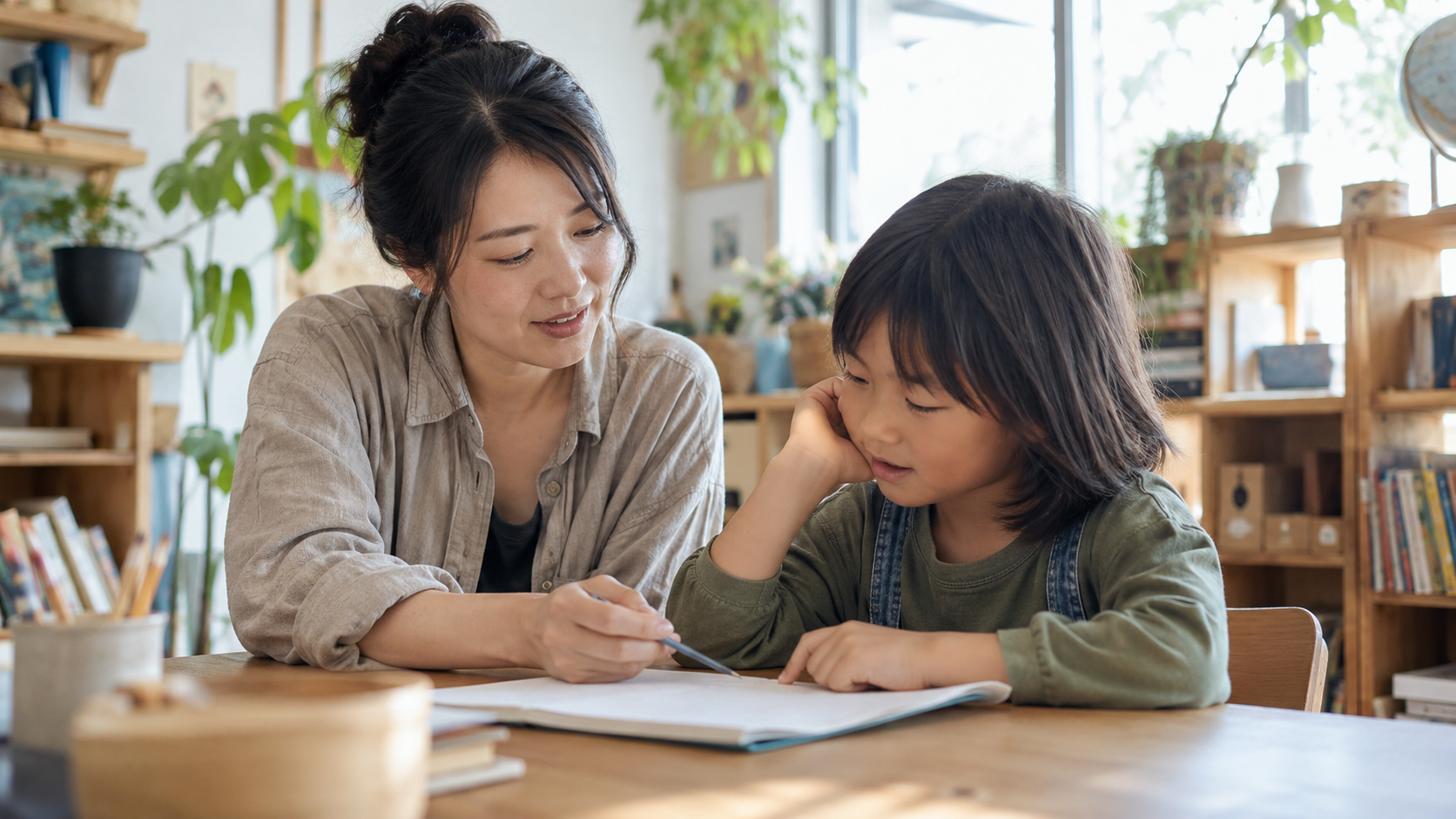学校外の学びの場で子どもに寄り添う教育スタッフ