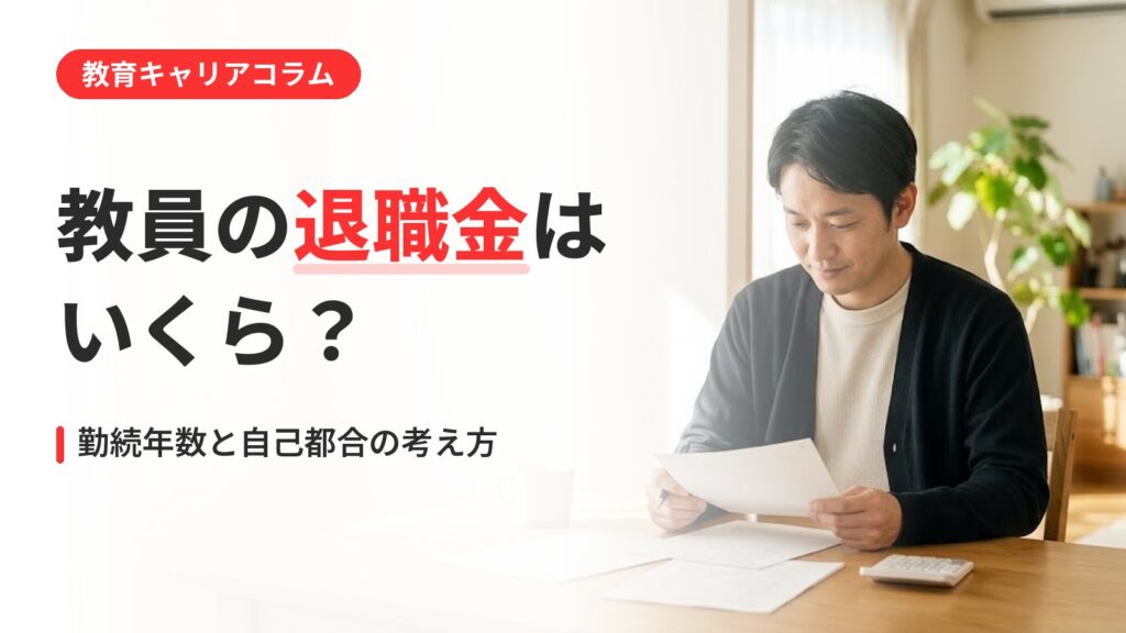 教員 退職金 いくら｜教員の退職金はいくら？勤続年数ごとの早見表と自己都合で辞める場合