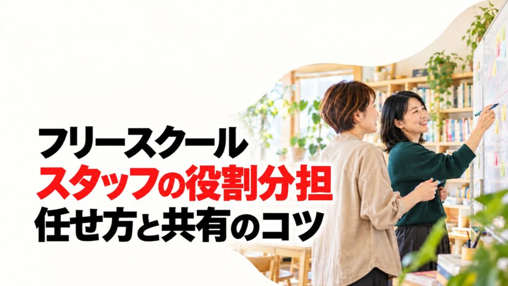 フリースクール、スタッフの役割分担、任せ方と共有のコツ
